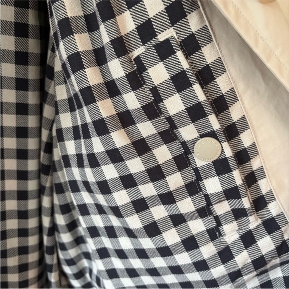 Barbour by Alexa Chung Glenda gingham long trench coat - Picture 7 of 14